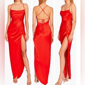 Amanda Uprichard Jasalina Silk dress in “Poppy” Size L